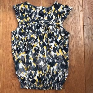 Banana Republic flutter sleeve printed blouse